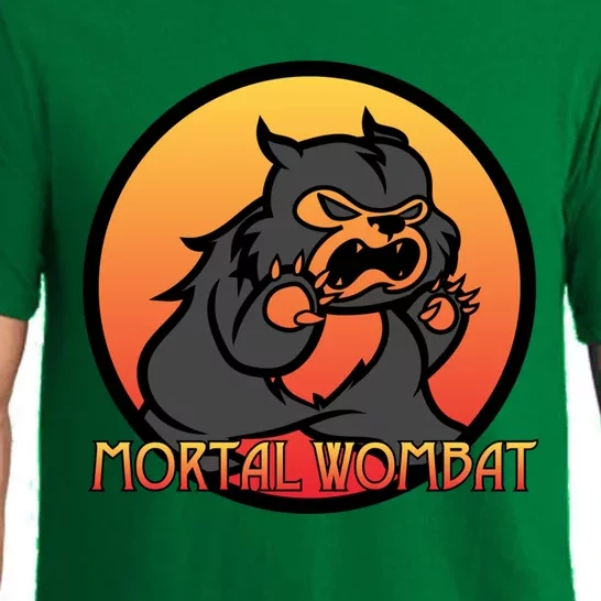 Mortal Wombat Funny Animals For Gamer Pajama Set