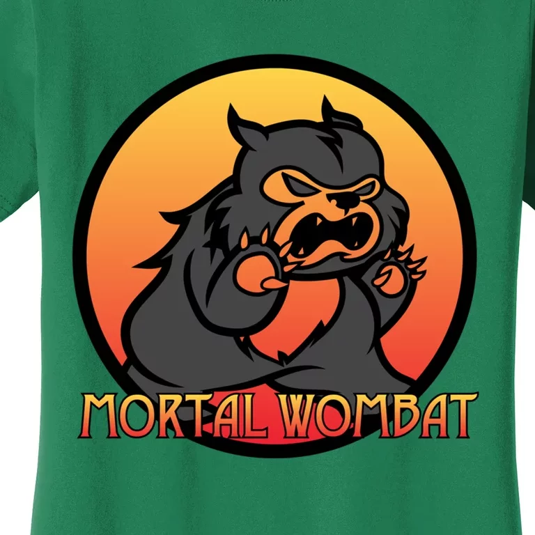 Mortal Wombat Funny Animals For Gamer Women's T-Shirt