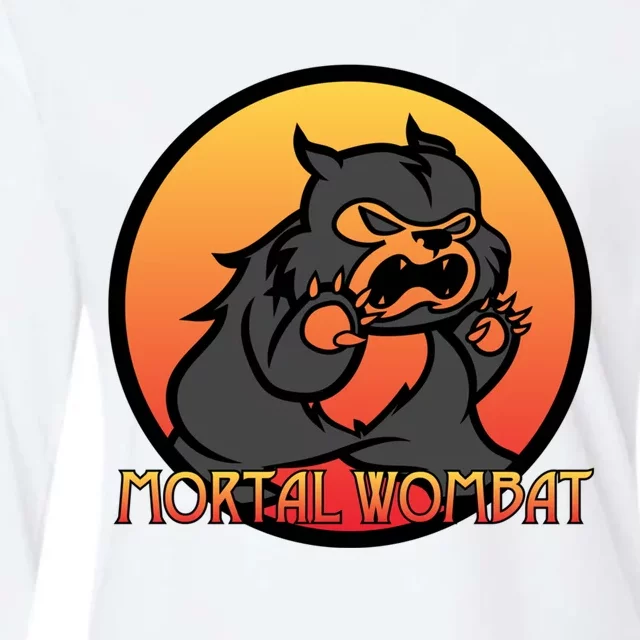 Mortal Wombat Funny Animals For Gamer Womens Cotton Relaxed Long Sleeve T-Shirt