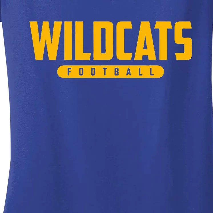 Mattawan Wildcats Football Women's V-Neck T-Shirt