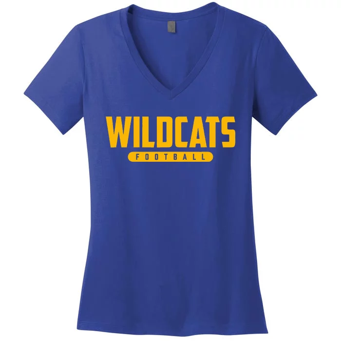 Mattawan Wildcats Football Women's V-Neck T-Shirt