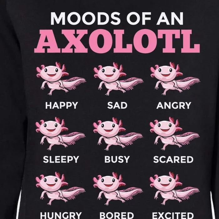 Mexican Walking Fish Axolotl Salamander Moods Of An Axolotl Womens California Wash Sweatshirt