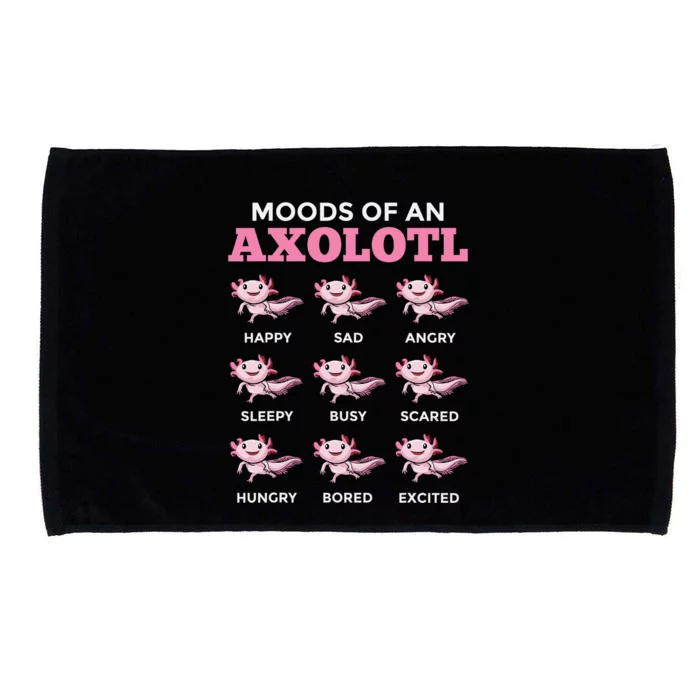 Mexican Walking Fish Axolotl Salamander Moods Of An Axolotl Microfiber Hand Towel