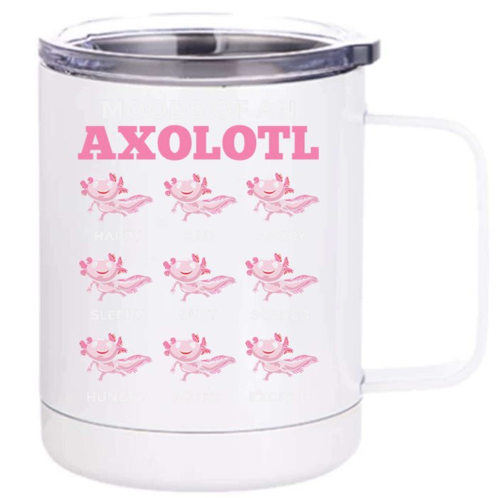 Mexican Walking Fish Axolotl Salamander Moods Of An Axolotl Front & Back 12oz Stainless Steel Tumbler Cup