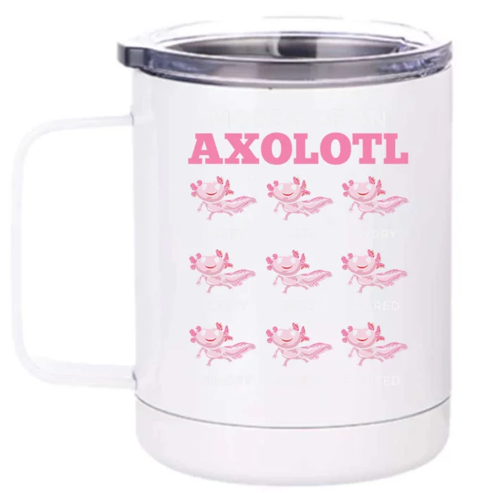 Mexican Walking Fish Axolotl Salamander Moods Of An Axolotl Front & Back 12oz Stainless Steel Tumbler Cup