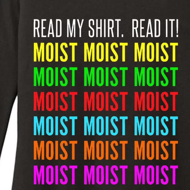 Moist Word Funny Read My For Moisture And Moist Lover Womens CVC Long Sleeve Shirt