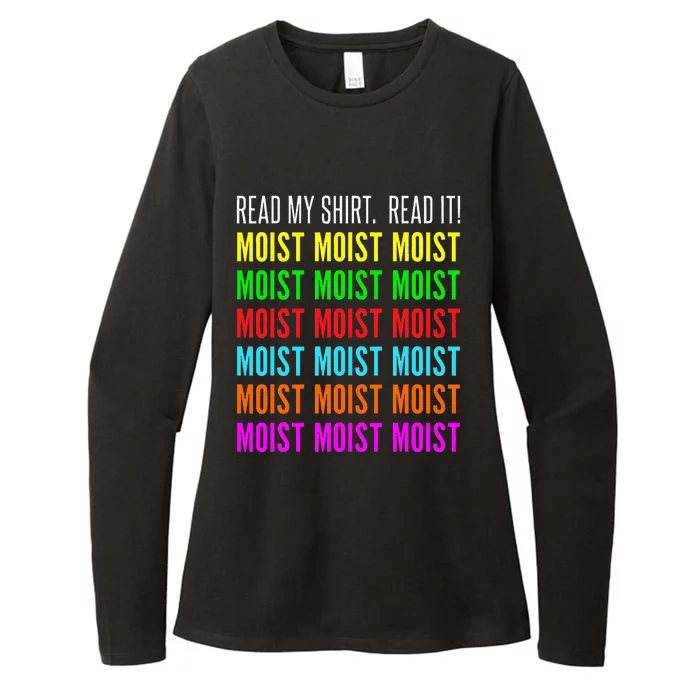 Moist Word Funny Read My For Moisture And Moist Lover Womens CVC Long Sleeve Shirt