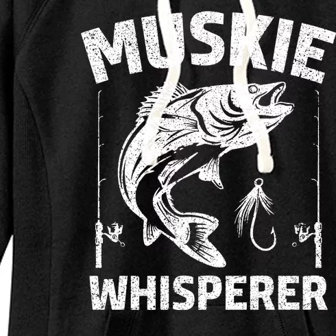 Muskie Whisperer Funny Fishing Gift Idea Women's Fleece Hoodie