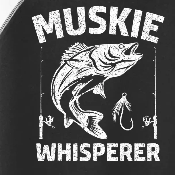 Muskie Whisperer Funny Fishing Gift Idea Toddler Fine Jersey T-Shirt