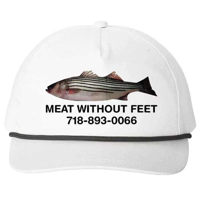 Meat Without Feet 718 893 0066 Snapback Five-Panel Rope Hat