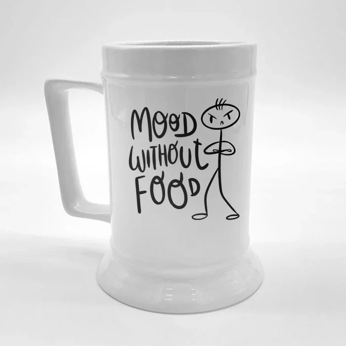 Mood Without Food Angry Front & Back Beer Stein