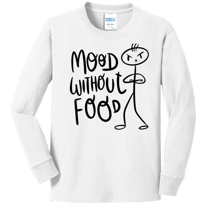 Mood Without Food Angry Kids Long Sleeve Shirt