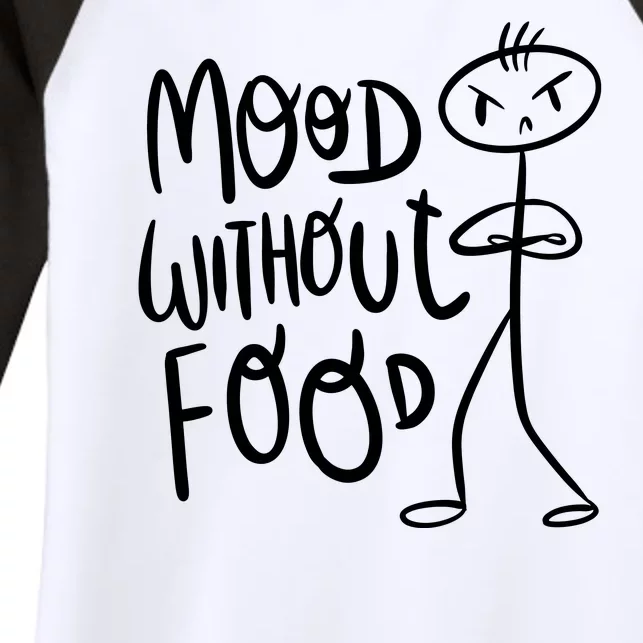 Mood Without Food Angry Women's Tri-Blend 3/4-Sleeve Raglan Shirt