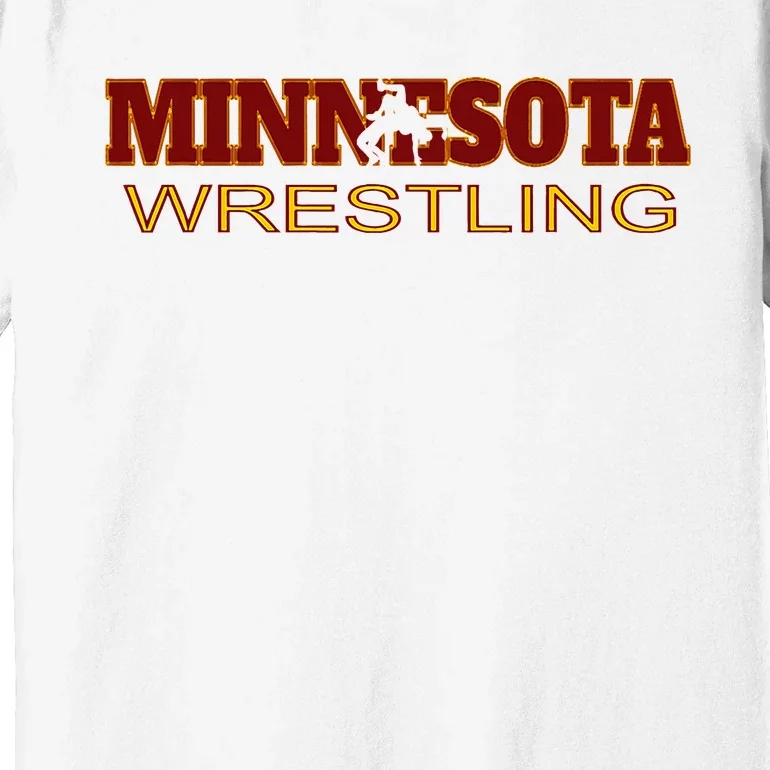 Minnesota Wrestling Freestyle Wrestler State Pride Mn Premium T-Shirt