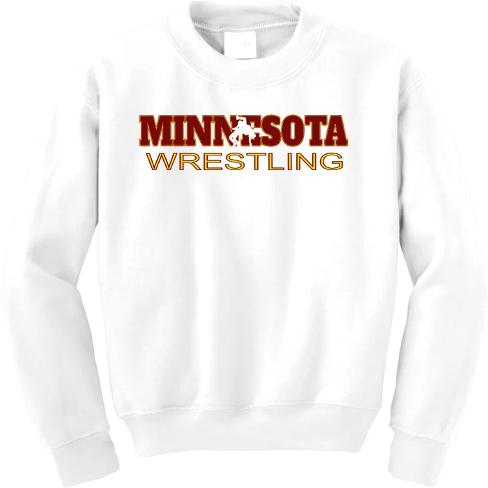 Minnesota Wrestling Freestyle Wrestler State Pride Mn Kids Sweatshirt