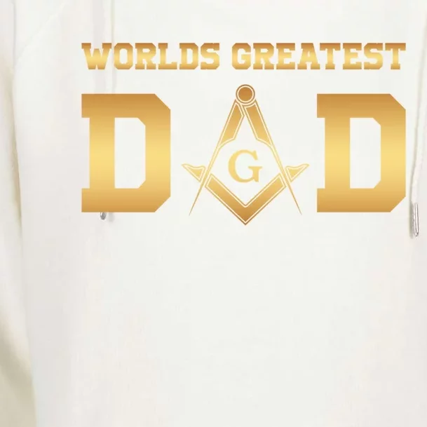 Masonic Worlds Greatest Dad Fathers Day Gift Freemason Gift Womens Funnel Neck Pullover Hood