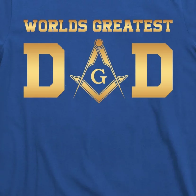 Masonic Worlds Greatest Dad Fathers Day Gift Freemason Gift T-Shirt