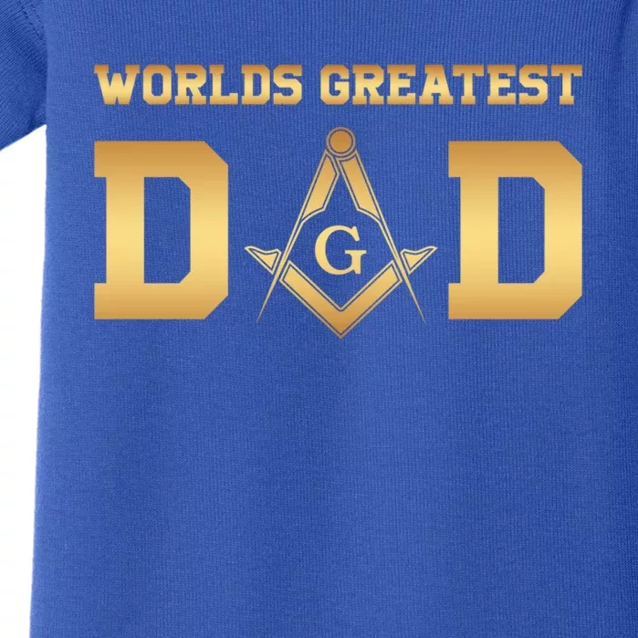 Masonic Worlds Greatest Dad Fathers Day Gift Freemason Gift Baby Bodysuit