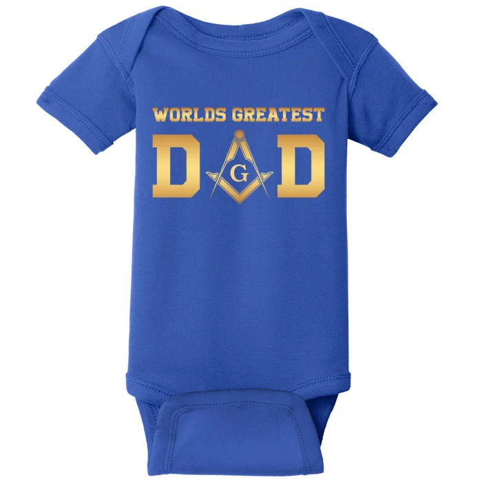 Masonic Worlds Greatest Dad Fathers Day Gift Freemason Gift Baby Bodysuit