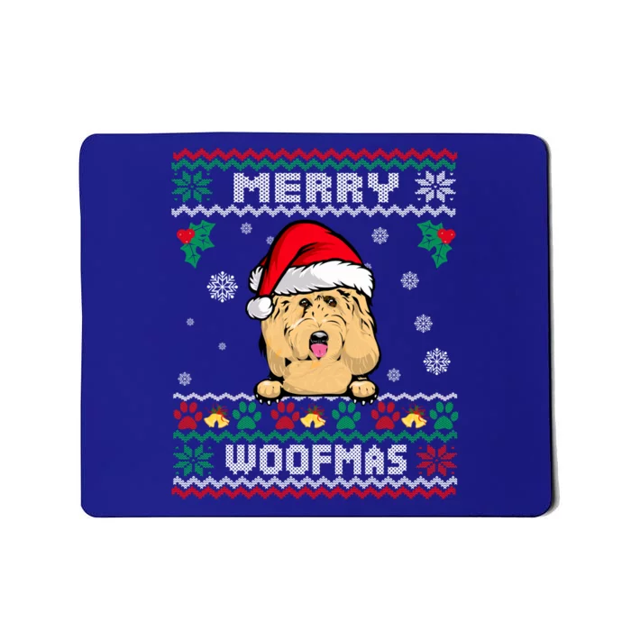 Merry Woofmas Goldendoodle Dog Funny Ugly Christmas Sweater Cool Gift Mousepad