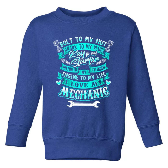 Mechanics Wife Gift Friend Auto Diesel Mechanic Gift Toddler Sweatshirt