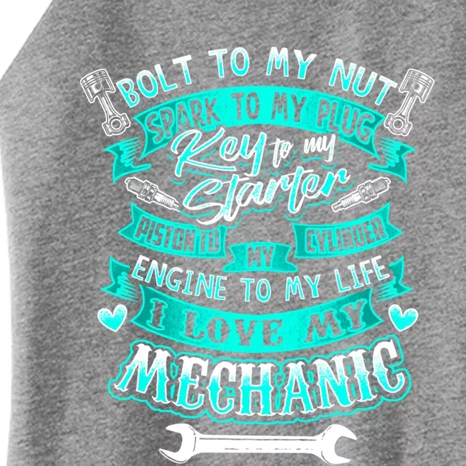 Mechanics Wife Gift Friend Auto Diesel Mechanic Gift Women’s Perfect Tri Rocker Tank