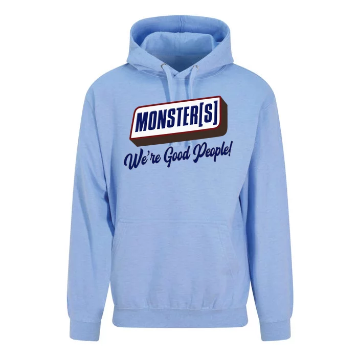 Monsters WeRe Good People! Funny Candy Chocolate Bar Unisex Surf Hoodie