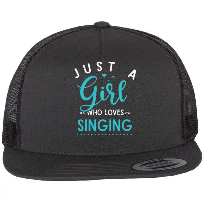 Musicals Women Gift Just A Girl Who Loves Singing Musical Flat Bill Trucker Hat