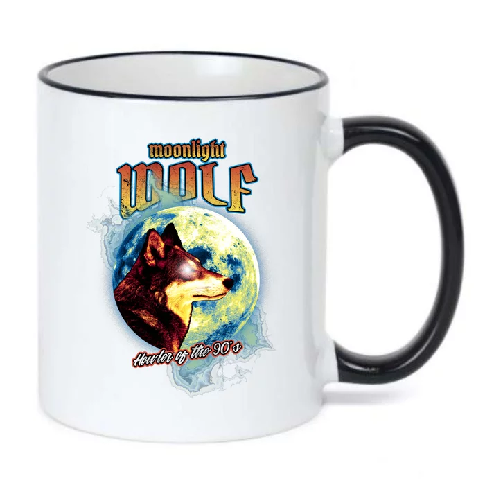 Moonlight Wolf Howler Of The 90s Black Color Changing Mug