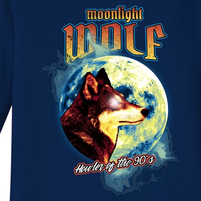 Moonlight Wolf Howler Of The 90s Baby Long Sleeve Bodysuit