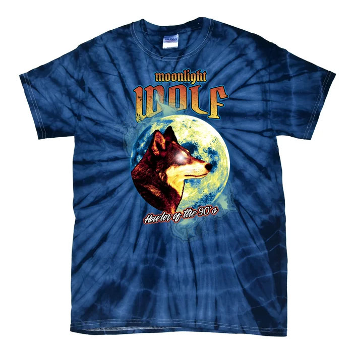 Moonlight Wolf Howler Of The 90s Tie-Dye T-Shirt