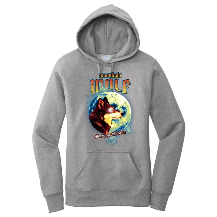 Moonlight Wolf Howler Of The 90s Women's Pullover Hoodie