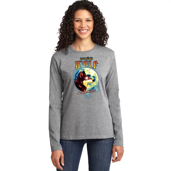 Moonlight Wolf Howler Of The 90s Ladies Long Sleeve Shirt