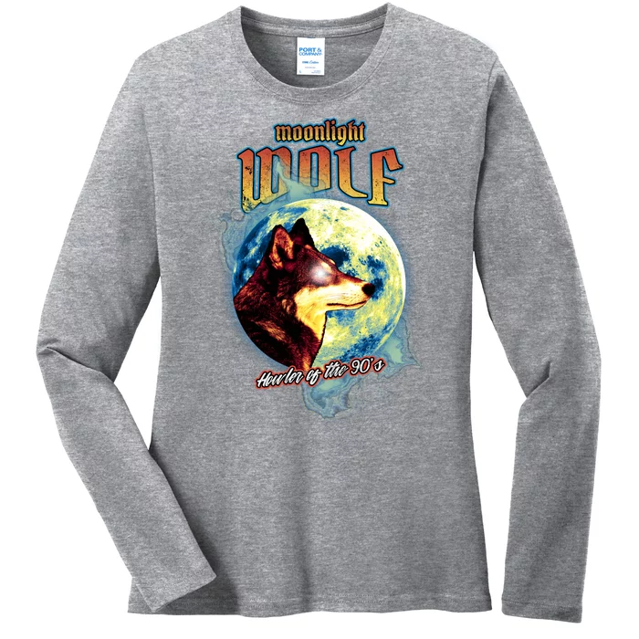 Moonlight Wolf Howler Of The 90s Ladies Long Sleeve Shirt