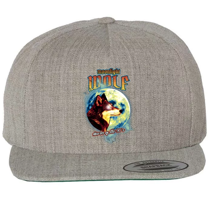 Moonlight Wolf Howler Of The 90s Wool Snapback Cap