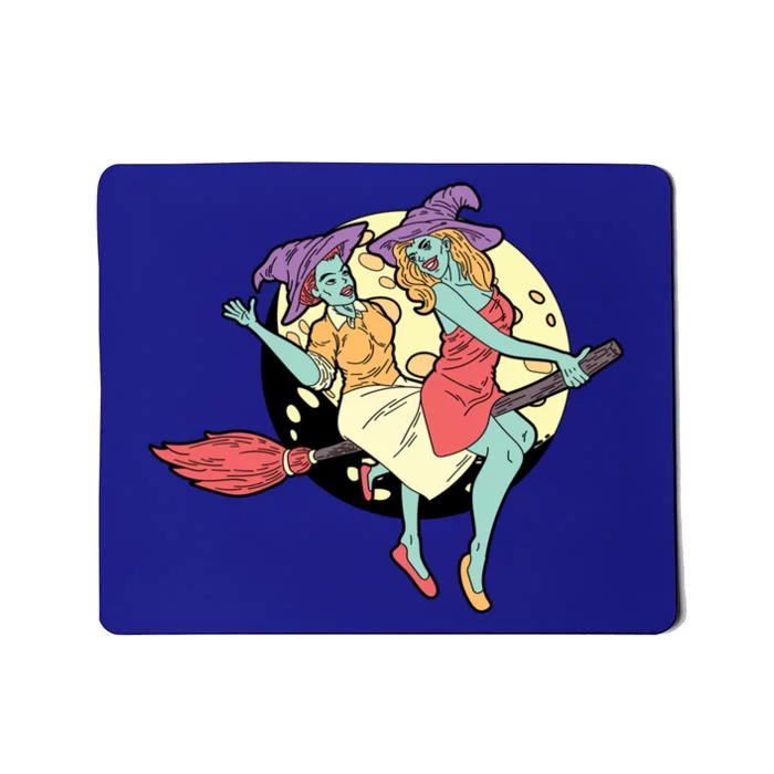 Moon Witches Halloween Fan Cool Gift Mousepad