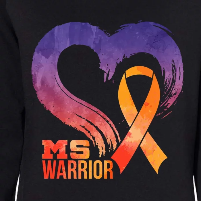 Ms Warrior Heart Multiple Sclerosis Awareness Month Gift Womens California Wash Sweatshirt