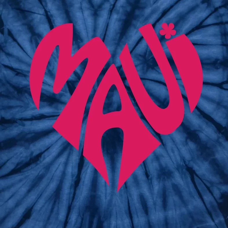 Maui Word Heart Shape Maui Hawaii Strong Maui Wildfire Lahaina Survivor Tie-Dye T-Shirt