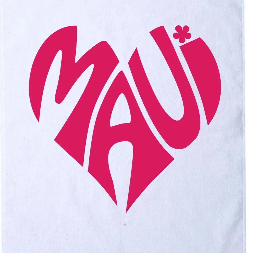 Maui Word Heart Shape Maui Hawaii Strong Maui Wildfire Lahaina Survivor Platinum Collection Golf Towel