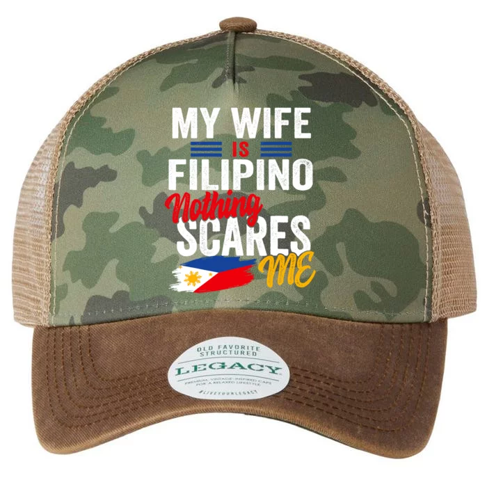 My Wife Is Filipino Philippines Heritage Roots Flag Souvenir Legacy Tie Dye Trucker Hat