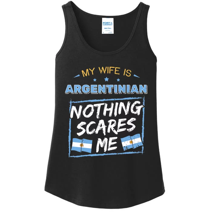 My Wife Is Argentinian Argentina Heritage Roots Flag Pride Ladies Essential Tank