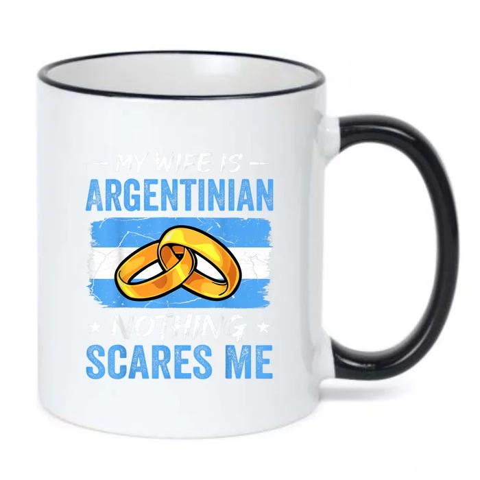 My Wife Is Argentinian Nothing Scares Me Argentina Husband Black Color Changing Mug