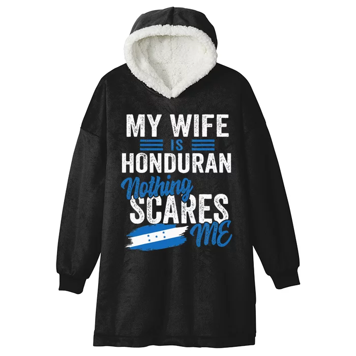 My Wife Is Honduran Honduras Heritage Roots Flag Souvenir Hooded Wearable Blanket