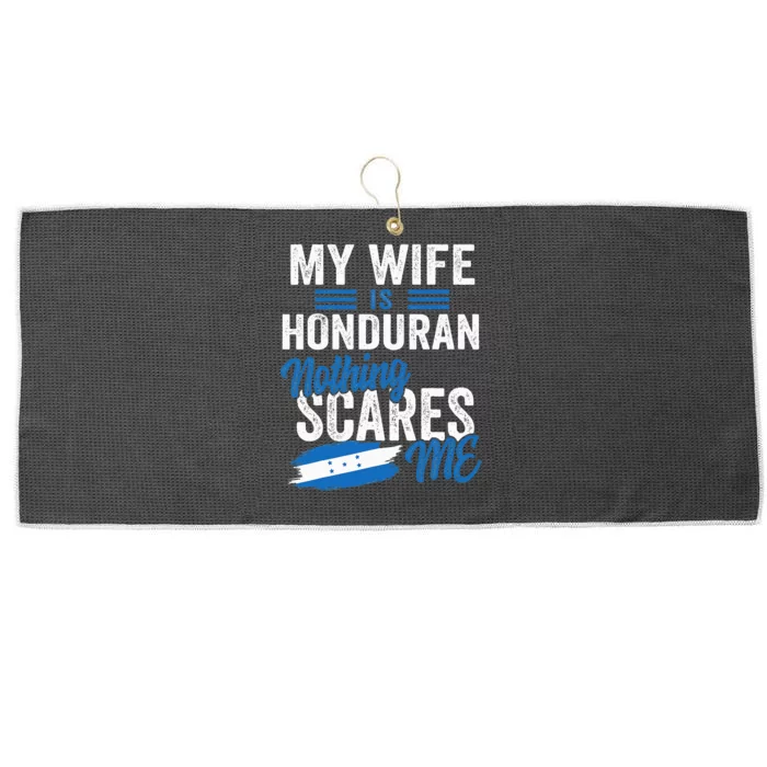 My Wife Is Honduran Honduras Heritage Roots Flag Souvenir Large Microfiber Waffle Golf Towel