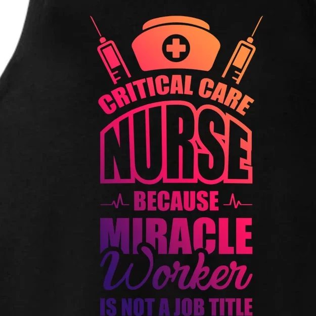 Miracle Worker Is Not A Job Title Funny Gift Ladies Tri-Blend Wicking Tank