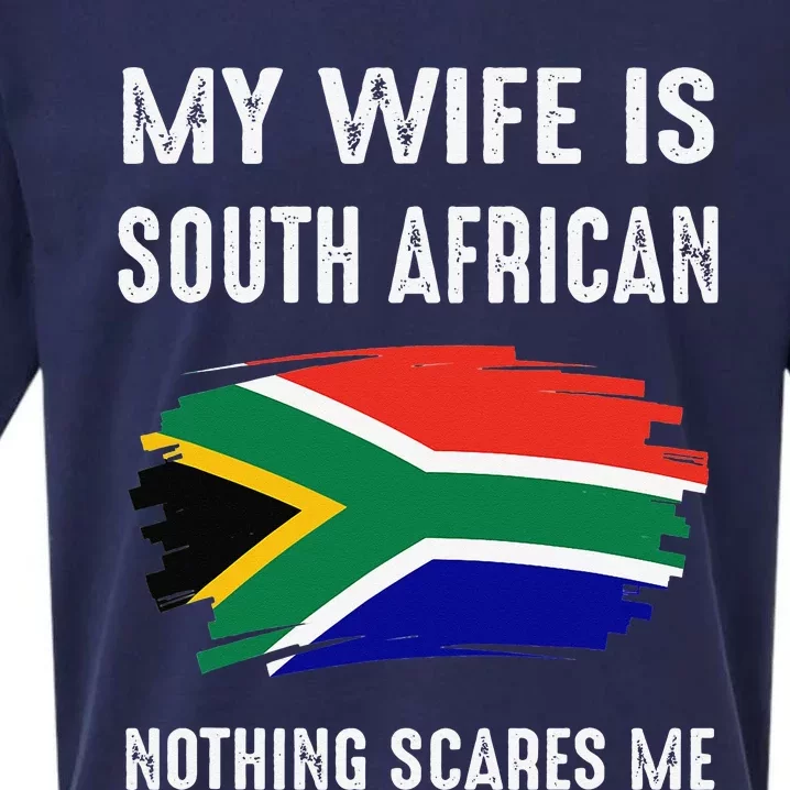 My Wife Is South African Nothing Scare Me Flag South Africa Sueded Cloud Jersey T-Shirt