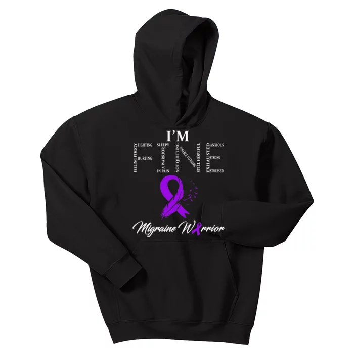 Migraine Warrior Im Fine Kids Hoodie