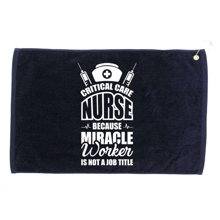 Miracle Worker Is Not A Job Title Gift Grommeted Golf Towel