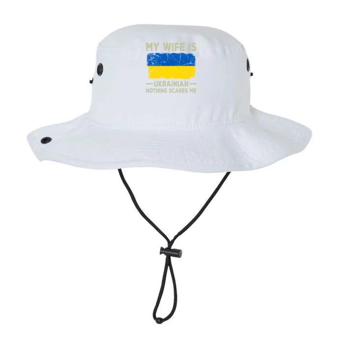 My Wife Is Ukrainian Nothing Scares Me Funny Husband Gift Legacy Cool Fit Booney Bucket Hat