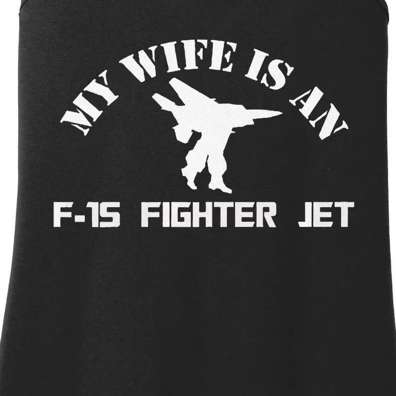 My Wife Is A Fighter Jet Premium Ladies Essential Tank